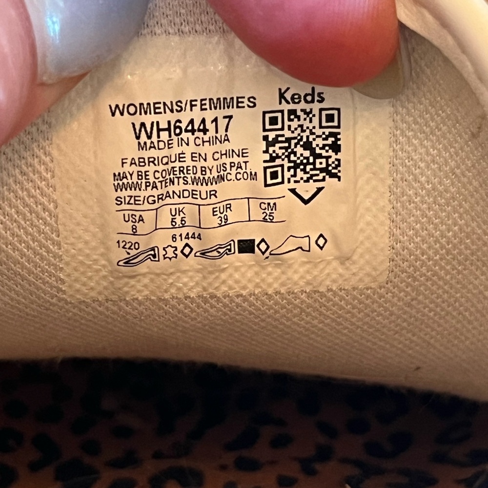 Keds White Sneakers with Leopard Print Sole - Picture 7 of 13